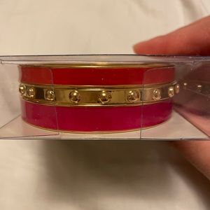 NWT AUTH KATE SPADE ENAMEL BANGLE BRACELET SET $98